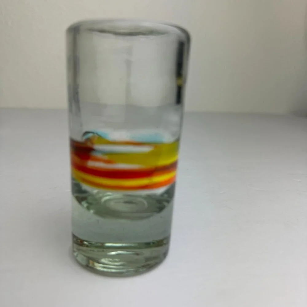 Tequila Shot Glasses - Hand Blown in Mexico Set of 3